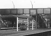 Close up showing the Birmingham end of the original station building which after remodelling was now located on the slow down No 1 platform