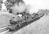 Ex-GWR 4-6-0 No 5089  'Westminster Abbey' and ex-GWR 0-6-0 No 2211 near Wilmcote on 27th June 1964