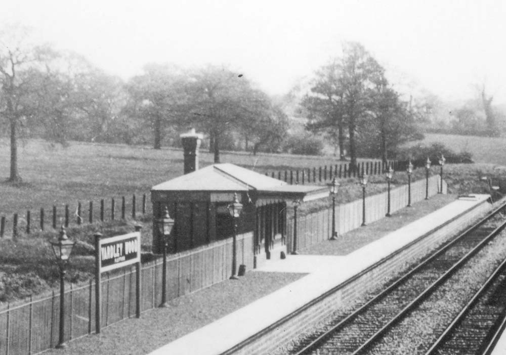 Close up showing the down platform waiting room which accommodated only a general waiting room and toilets, the Gentlemen's being via side entrance