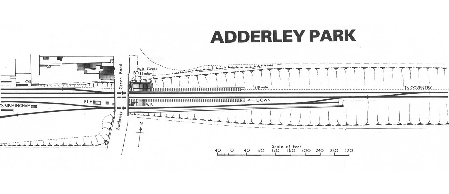 Adderley Park Station: An Ordnance Survey map showing the late 1960s ...