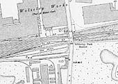 A 1913 25 inch to the mile Ordnance Survey Map showing Adderley Park Station and its sidings