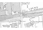 A 1903 25 inch to the mile Ordnance Survey Map showing Adderley Park Station and its sidings