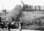 Second of ten photos showing the recovery of the derailed LNWR coaches in Bloomfield Road, Coventry