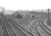 View from Aston No 1 signal cabin towards Vauxhall and Duddeston with the branch to Windsor Street on the right