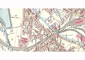 An 1886 OS map of Aston with lines to Lichfield, Walsall, Stechford, New Street and Windsor Street Goods Depot