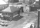 A rear view of the former weighbridge and office at the road entrance to the goods station off Rupert Street