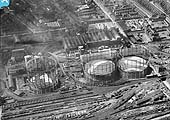 Another 1938 aerial view of the Wharf showing another, smaller, goods shed and the extensive sidings