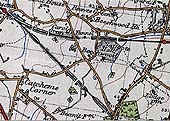 Ordnance Survey map showing the location of the tunnel and the adjacent road bridges at either portal