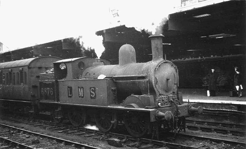 Ex-LMS 5MT 4-6-0 No 44767, the very last locomotive built by the LMS, is seen starting away from Platform 3 with a service to Euston