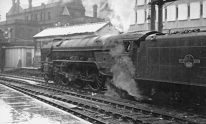 Ex-LNER A1 4-6-2 No 60114 'WP Allan', the founding member of 'A1' class, is seen on 11:41am New Street to Newcastle relief service