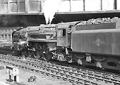 BR Standard Class 4-6-2 No 70043 'Lord Kitchener' departs New Street station on a down express on 27th July 1963