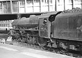 Ex-LMS 5MT 4-6-0 No 44766 is ready to depart platform 6 on a down express service on 14th September 1963
