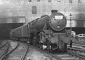 Ex-LMS 5MT 4-6-0 No 45430, sporting shed plate 21D, is seen entering Platform 4 at the head of a Euston to Wolverhampton express service