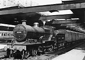 Ex-Midland Railway 2P 4-4-0 No 40461 is seen standing in Platform 5 at the head of a Wolverhampton stopping service on 7th June 1952