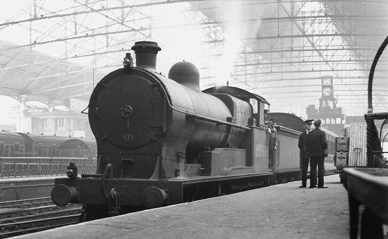 Ex-LNWR 4-6-0 Prince of Wales class No 25812 is seen standing at the East end of Platform 1 whilst at the head of the 3 20pm local service to Coventry