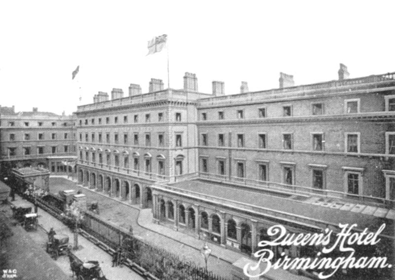 View of the Queens and North Western Hotel showing the enlarged wings and private access road to the front of the building