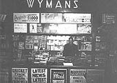Photograph of Wymans bookstall which was located on New Street station's Platform One circa 1958