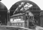 New Street station's No 2 Signal Cabin located between platform 9 on the left and platform 8 on the right circa 1960