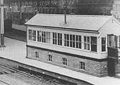 Close up of New Street No 2 Signal Box which was built and operated by the LNWR even though after 1889 it only served Midland trains