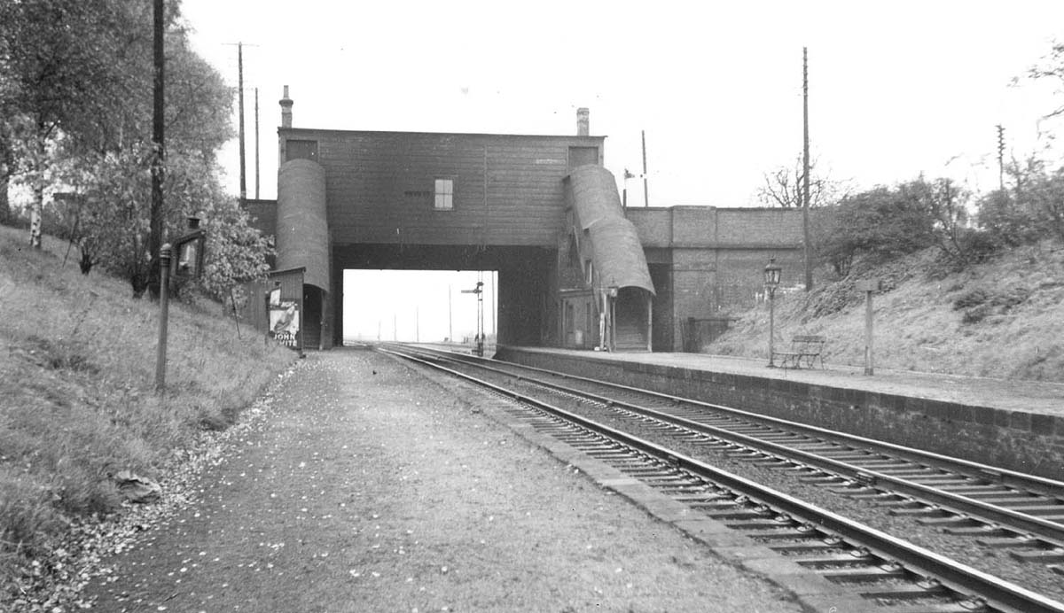 Brinklow Station View Of The Down Platform Looking Towards Nuneaton Station Showing The Rear Of