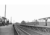 A general view of Butlers Lane station looking towards Lichfield with the up platform on the left