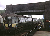 A 2-car Gloucester R.C.& W unit with a 2-car Park Royal DMU, later TOPS class 103, on a Birmingham train