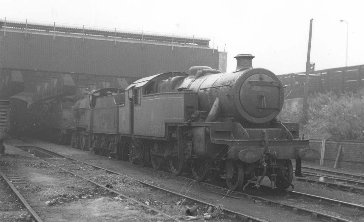 Coventry Shed: A view of a line of condemned ex-LMS locomotives ...