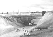 View of the original bridge which carried Earlsdon Lane over the London and Birmingham Railway in 1837
