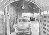 Inside the Coventry Goods Shed used to tranship road vehicles, in this instance a Hillman Minx, in September 1948