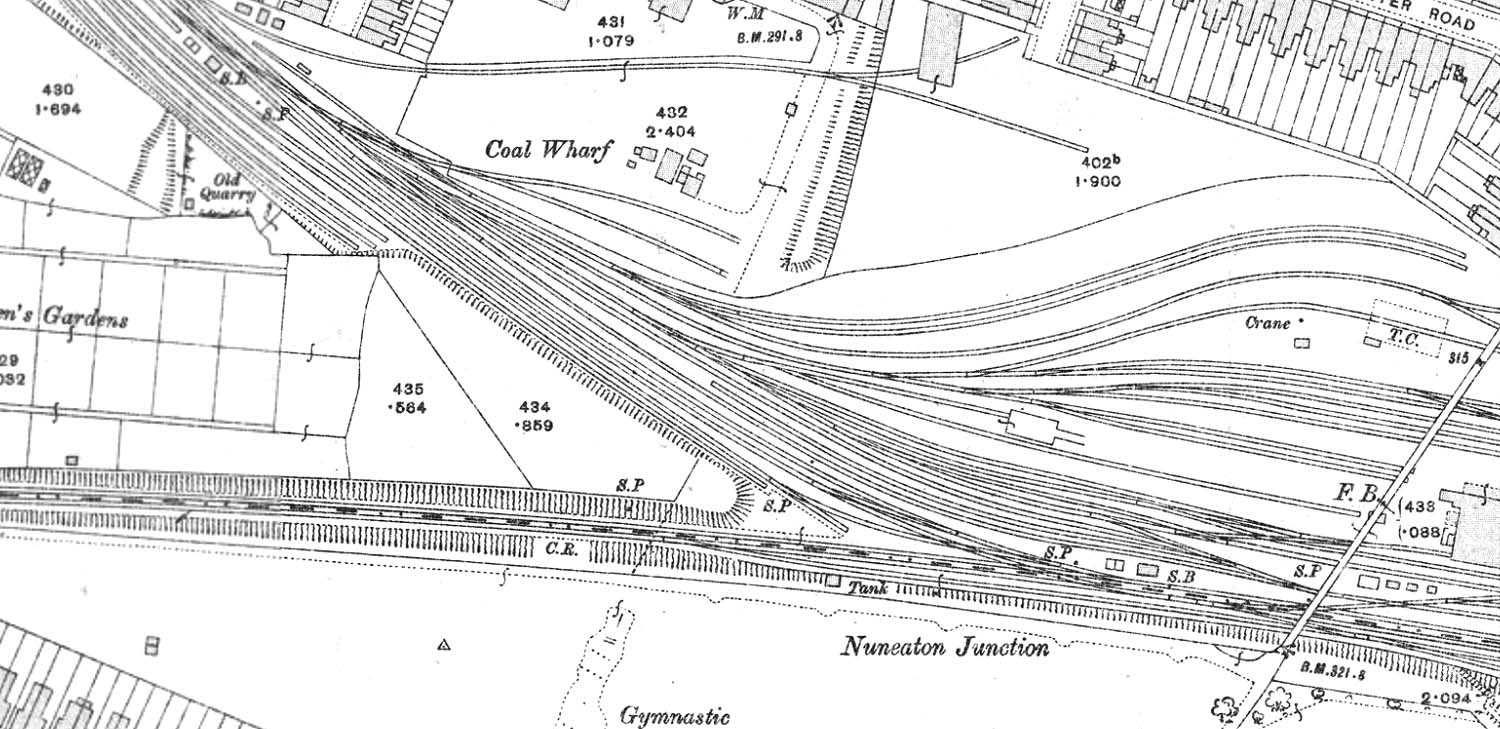 Coventry Station: A 1912 25 inches to the mile Ordnance Survey map of ...