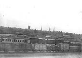 Coventry Goods Yard looking from Spencer Park across the Junction of the Nuneaton to Coventry branch in June 1919