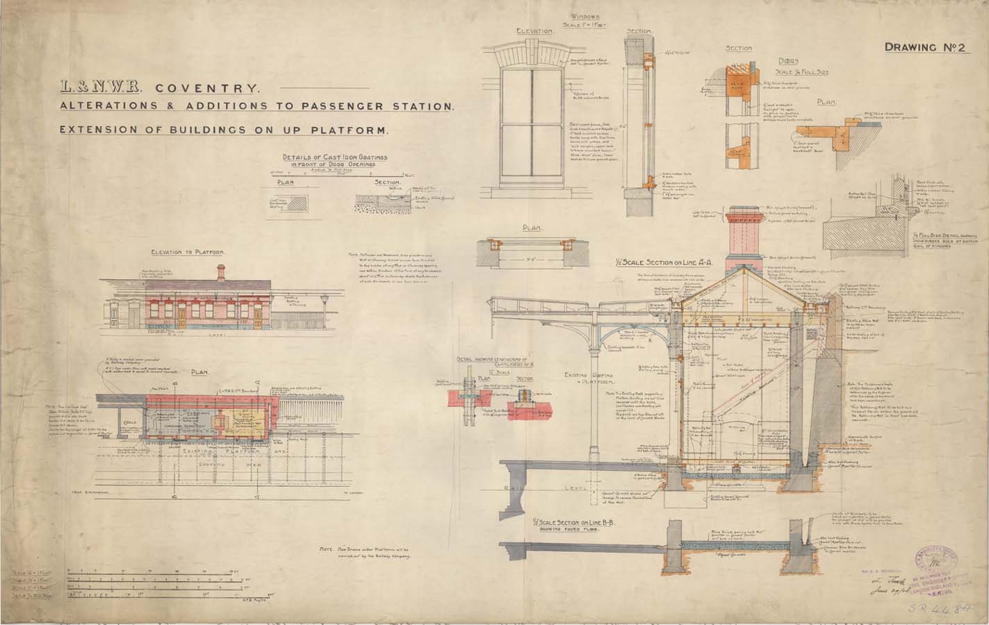 Coventry Station: An 1908 L&NWR drawing showing the alterations and ...