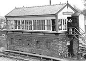 Close up showing Coventry No 1 signal cabin which was the second to built at the southern end of the station