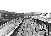 Panoramic view of the rebuilding of the station taken from Stoney Road looking in the direction of Birmingham