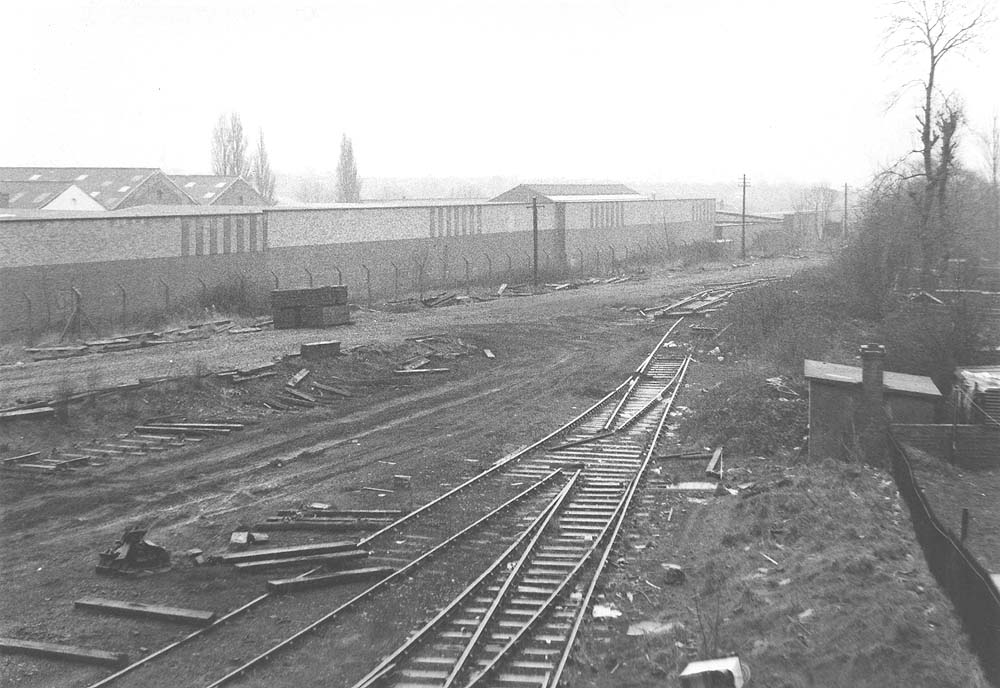 View of the throat of Gosford Green goods yard and its connection to the Coventry Loop Line