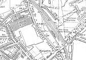 A 1944 Ordnance Survey map of Bell Green Goods Yard showing no change to the 1926 layout