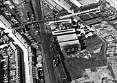 Third of three 1924 aerial views of Gosford Green Goods Yard and T Smiths Stamping Work's sidings