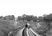 Looking towards Walsall and the tunnel portal from the footbridge joining the two parts of Handsworth Park
