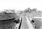 Looking towards Soho Road station with Handsworth Wood Park on the right beyond the footbridge circa 1895
