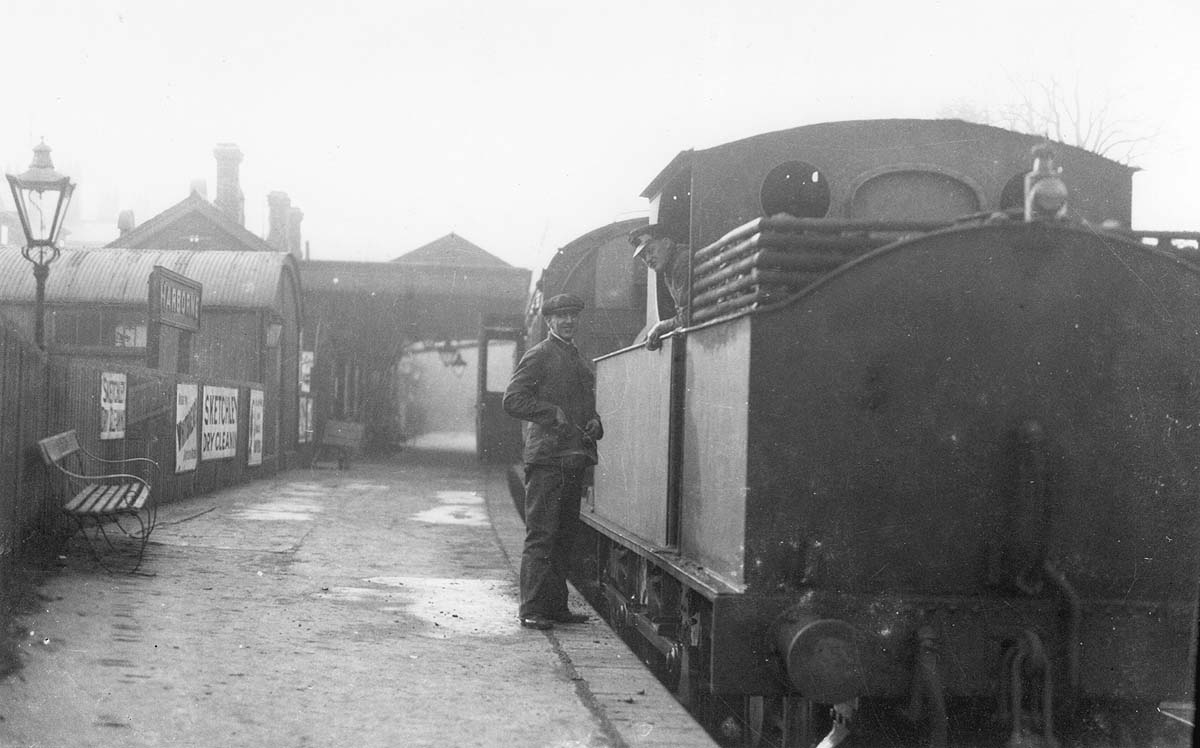 Harborne Station: An unidentified ex-LNWR 0-6-2T Coal Tank locomotive ...