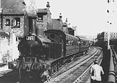 Ex-LNWR 2-4-2T No 46757 is seen at the head of a two-coach SLS special to Harborne on 3rd June 1950