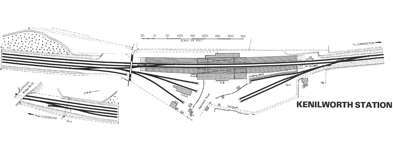 Kenilworth Station: General layout of Kenilworth station and yards with ...