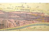 A British Railways 1:1250 Scale Map of the Leamington L&NWR and GWR stations and goods yards in 1952