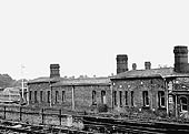Facing Coventry and the rear of the ex-LNWR station Platform 2 buildings as seen from the former GWR station