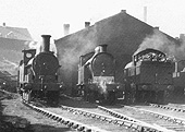 Close up showing one of Web's 0-6-0 designs on the left and on the right two of CJ Bowen-Cooke's tank engines
