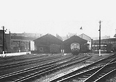 View of Monument Lane shed after its allocation of steam locomotives had been withdrawn replaced by diesels