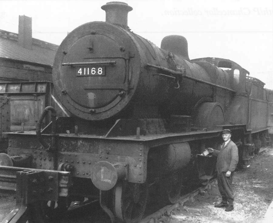Monument Lane Shed: Ex-LMS 4-4-0 Compound No 41168 is seen being ...