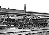 Another view of LNWR 2-4-0 No 1526 'Abercrombie' as it stands adjacent to Monument Lane's water tank