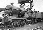 Ex-LMS 2P 4-4-0 No 40683 stands in withdrawn condition alongside the ash plant on 3rd September 1961