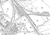 A 1914 map showing Nuneaton shed, its original turntable and coaling stage together with the two branch lines